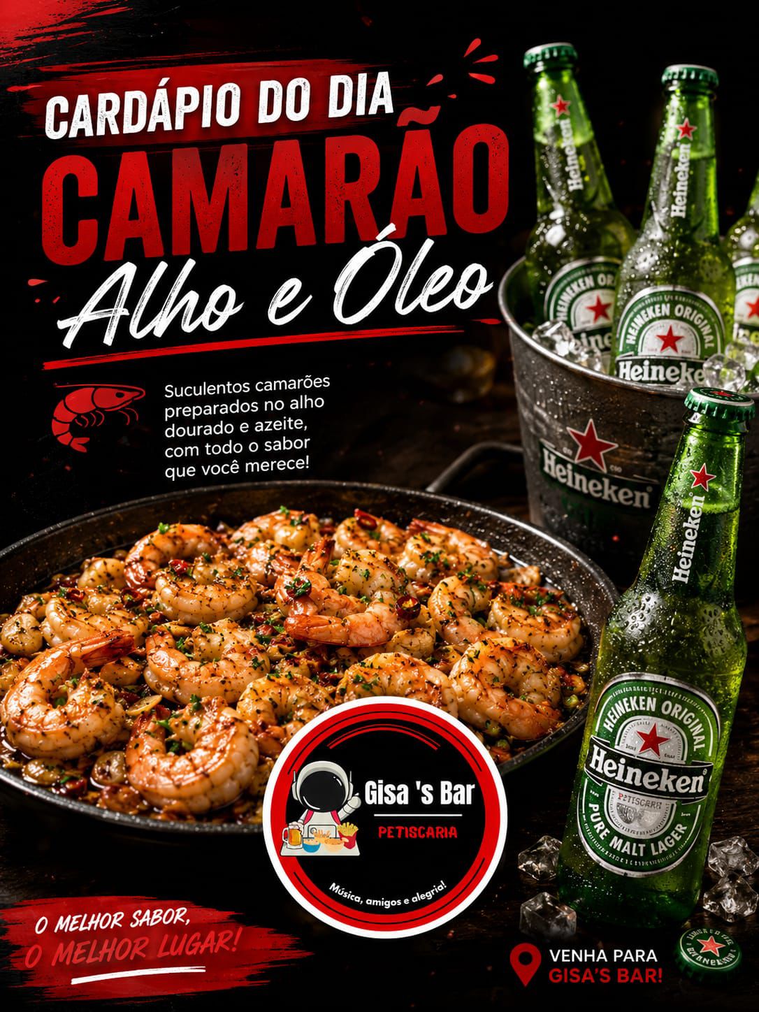 Camarão Alho e Óleo