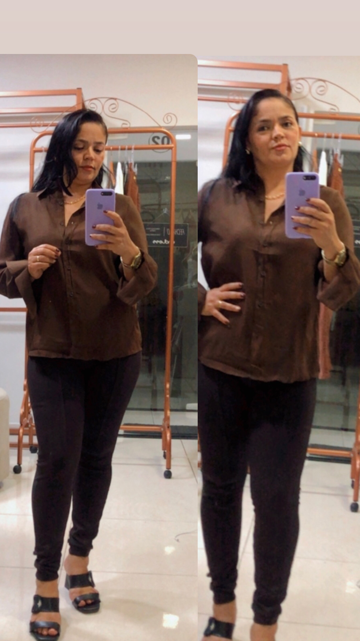 Calça em prada.