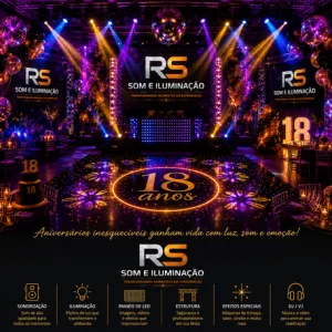 Som e Iluminação Festa 18 Anos